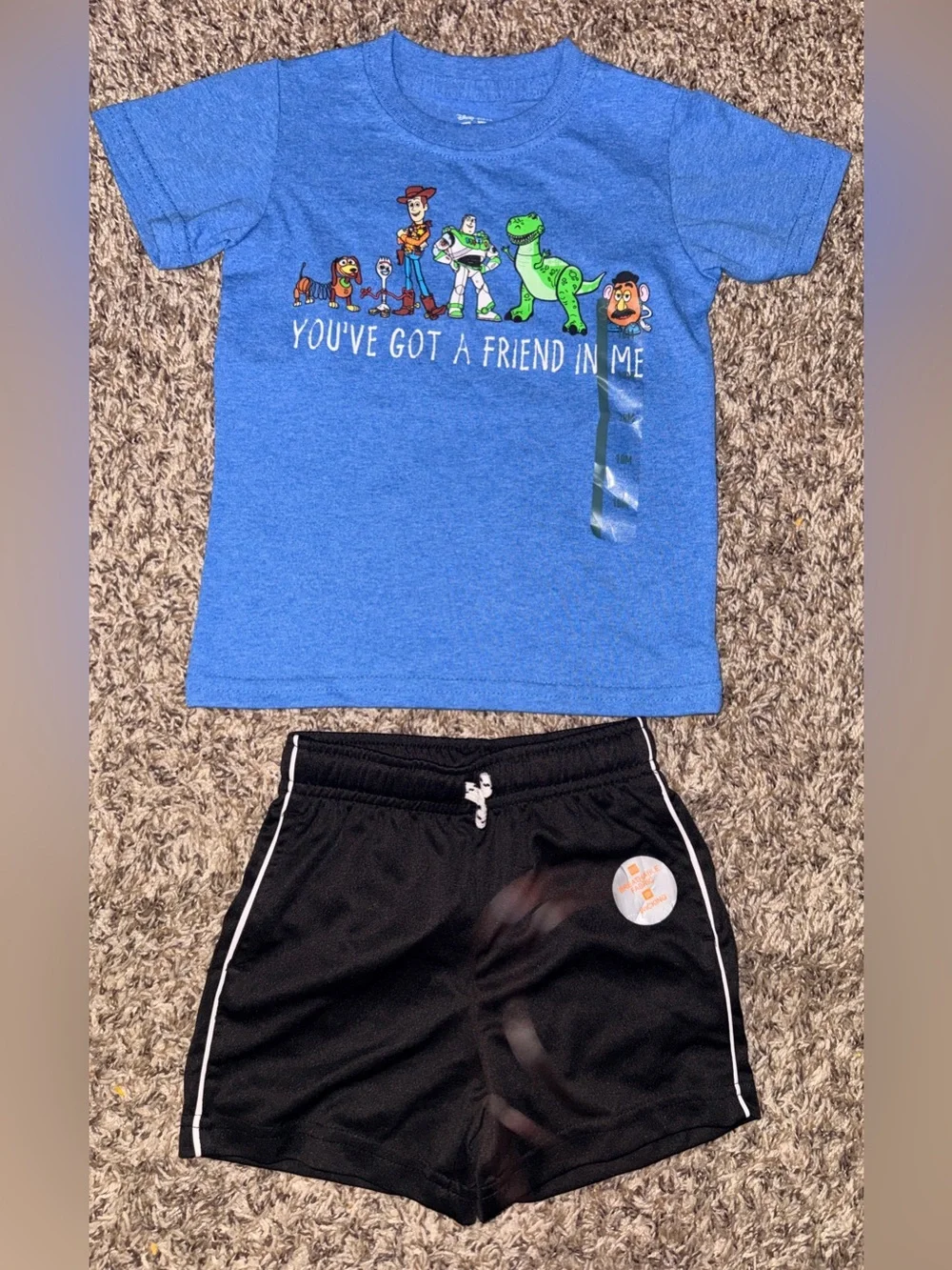 Disney Toy Story Kids Pajama Set - Blue, Cream, Black, Light Blue & White